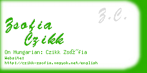 zsofia czikk business card